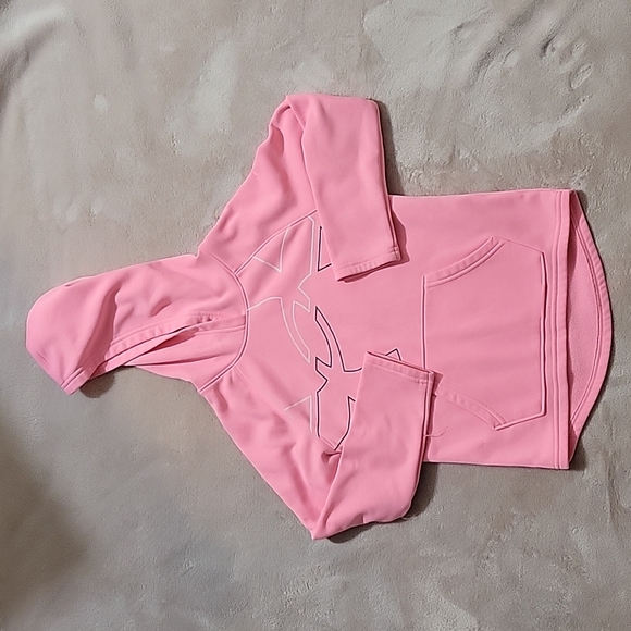 Under Armour Hoodie Sweatshirt Kangaroo Pocket Youth Girls Small - Picture 1 of 10